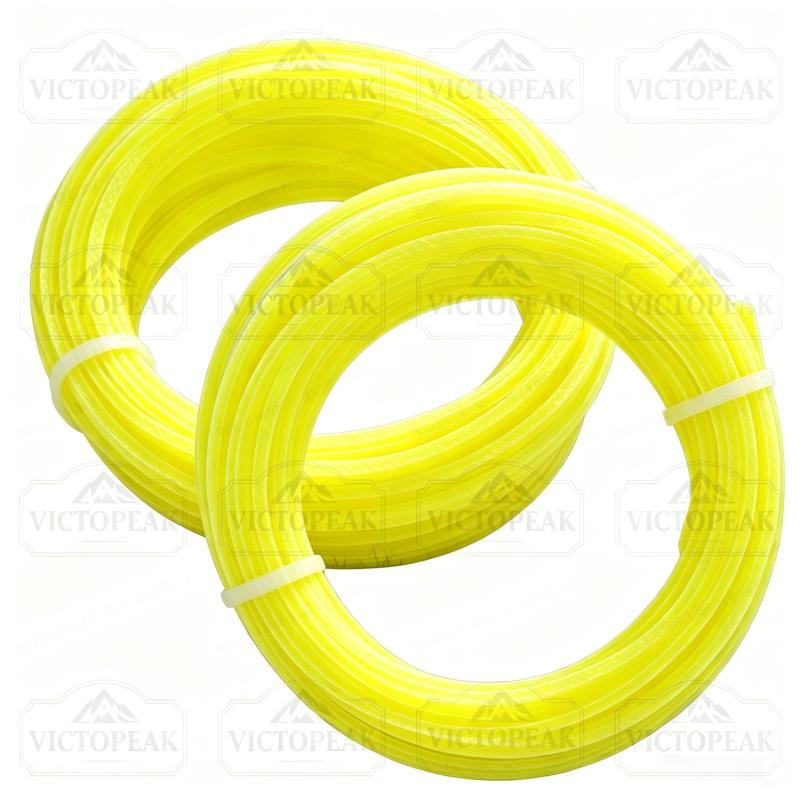 2Pcs Garden Power Tool Accessories Grass Cutter Parts Pentagon Yellow 5m 3.0mm Trimmer Serrated Line Weed Replacement Parts