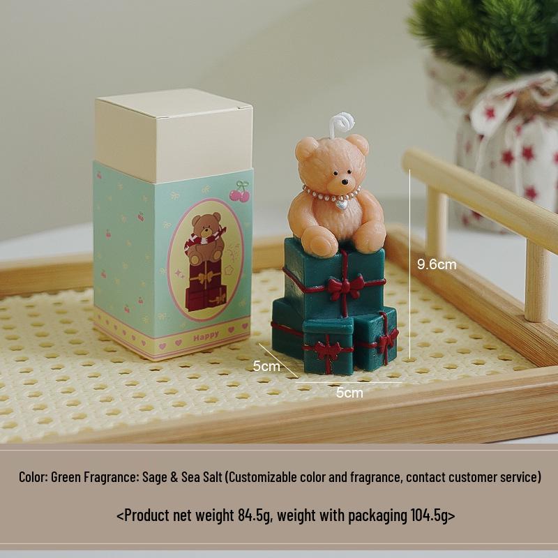 

Маленький медвежонок ароматическая свеча на заказ: Милое украшение на Рождество, креативный сувенир или подарок на день рождения.