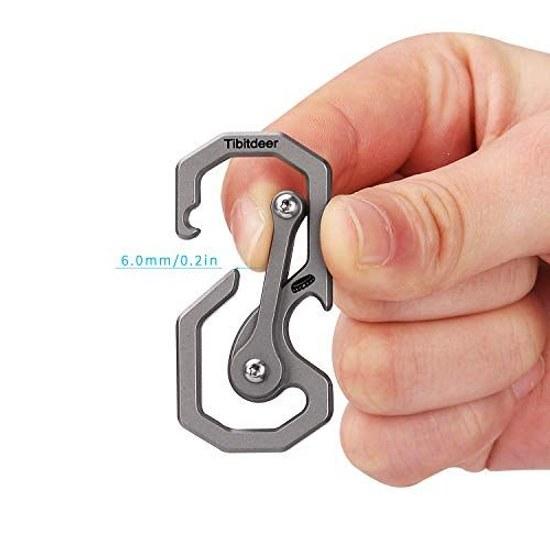 Tibitdeer Ultra-lightweight Titanium Key Holder Stylish durable easy carry.