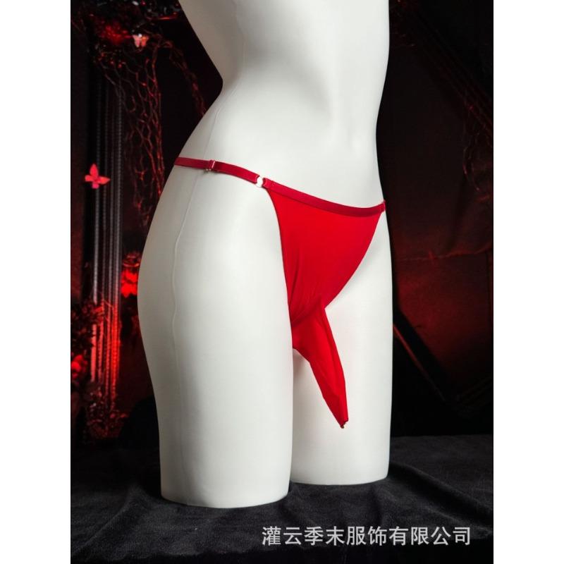 Sex underwear sexy stockings thong separation JJ set silky smooth shiny panties ultra-thin summer thong E82