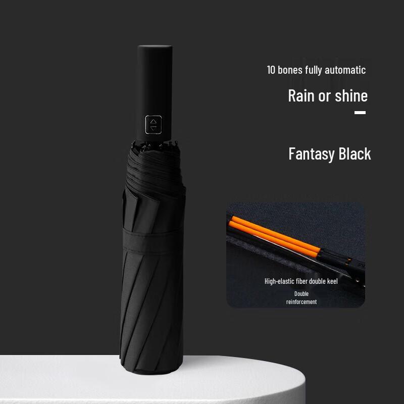 Hongye Automatic 10-Rib Large Windproof UV Protection Umbrella