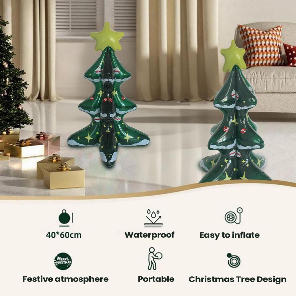 Blow Up Christmas Tree Christmas Inflatables Outdoor Tree Decorations Anti-Leak Ornament Holiday Decoration For Patio Stage Yard