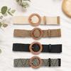 Aesthetic Buckle Belt for Women Crochet Wide Belt Simple Bohemian Waistband for Dresses Eye Catching Waist Accessories