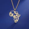 Lemegeton Afrika Wildtiere Tier Lende Giraffe Elefant Mode Halskette Edelstahl Halskette Männer Jungen Ethnischer Schmuck Geschenke