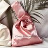 Elegant Silk Satin Wrist Bag Portable Knot Tote Soft Mini Tote Party Occasion
