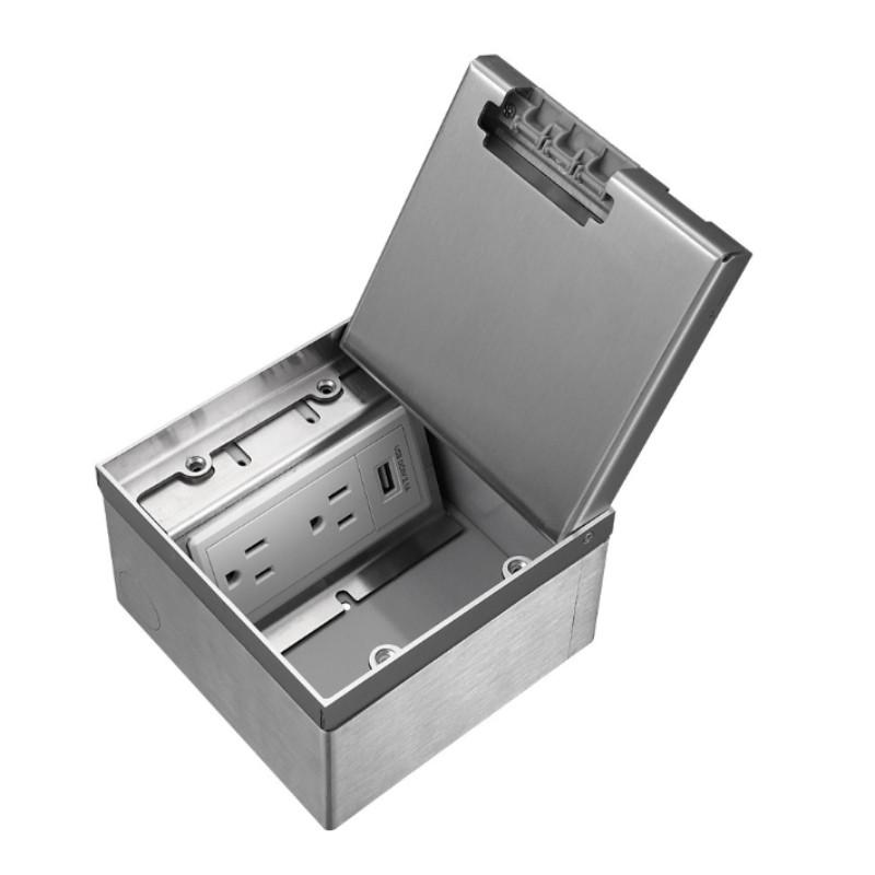 Marble Style Hidden Socket Factory Stainless Steel Embedded Power Socket Multifunctional Universal Floor Socket