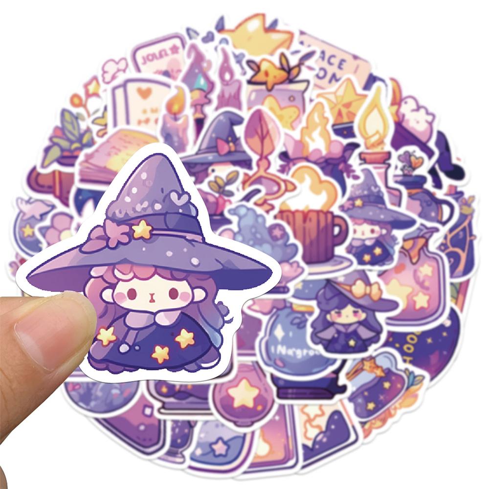 10/30/50pcs Kawaii Magic Potion Stickers Cute Witch Cartoon Decal Pack DIY Stationery Suitcase Laptop PVC Decoration Sticker Toy