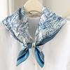 111% Mulberry Silk 71 Square Scarf, New Sky City Professional Decorative Scarf, Commuting To Work Versatile Silk Scarf