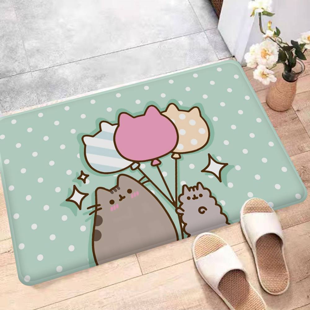 

Милий P-Pusheen-Cat Кухонний килимок Скандинавський стиль Спальня Вітальня Килимок для дверей Дім Балкон Протиковзкий Вітальний килим 40x60 cm