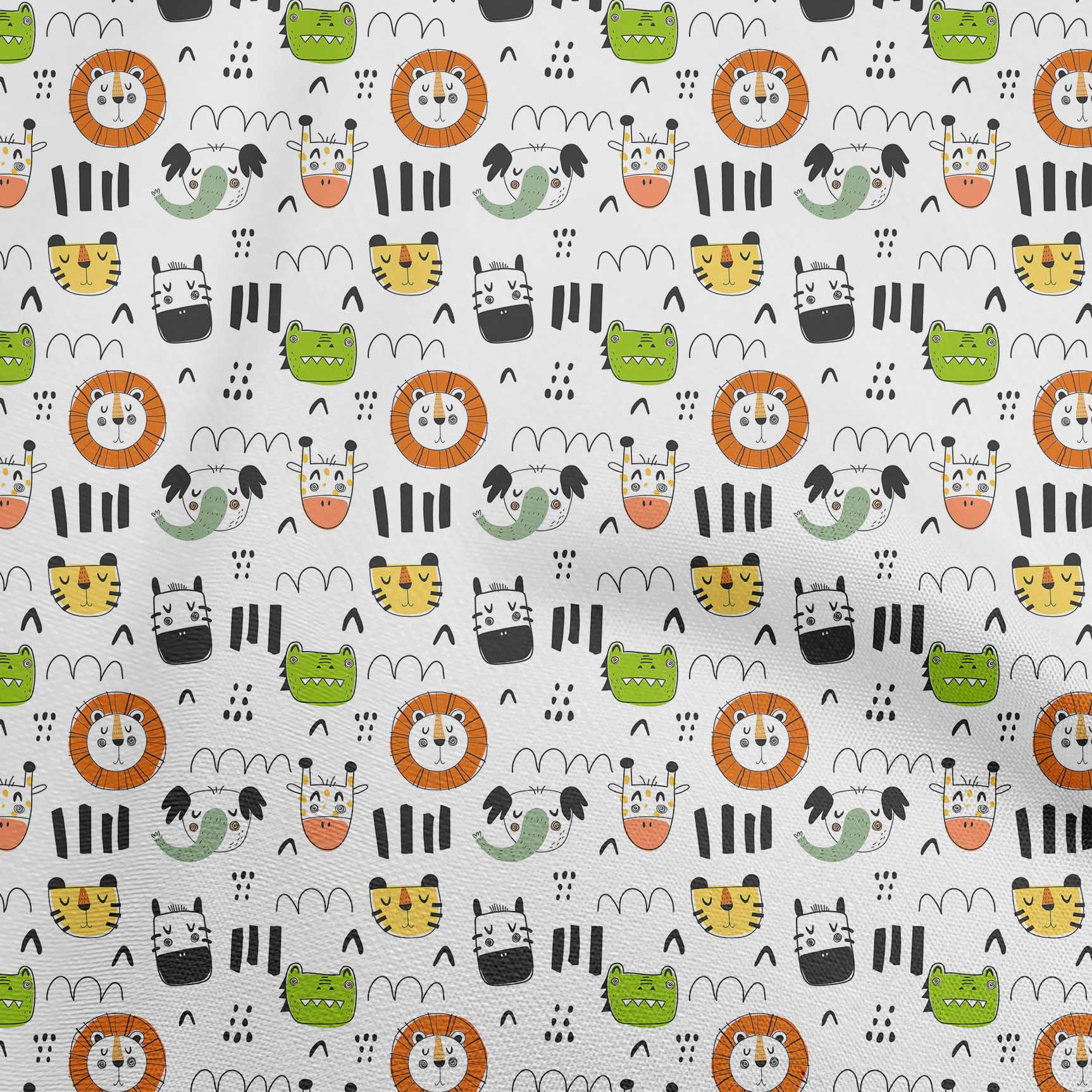 

OneOone Cotton Flex Brown Fabric Дитяча тканина для стьобання тварин Тканина для шиття з принтом у дворі 40 дюймів 42InchWide-ViscoseChiffon білий