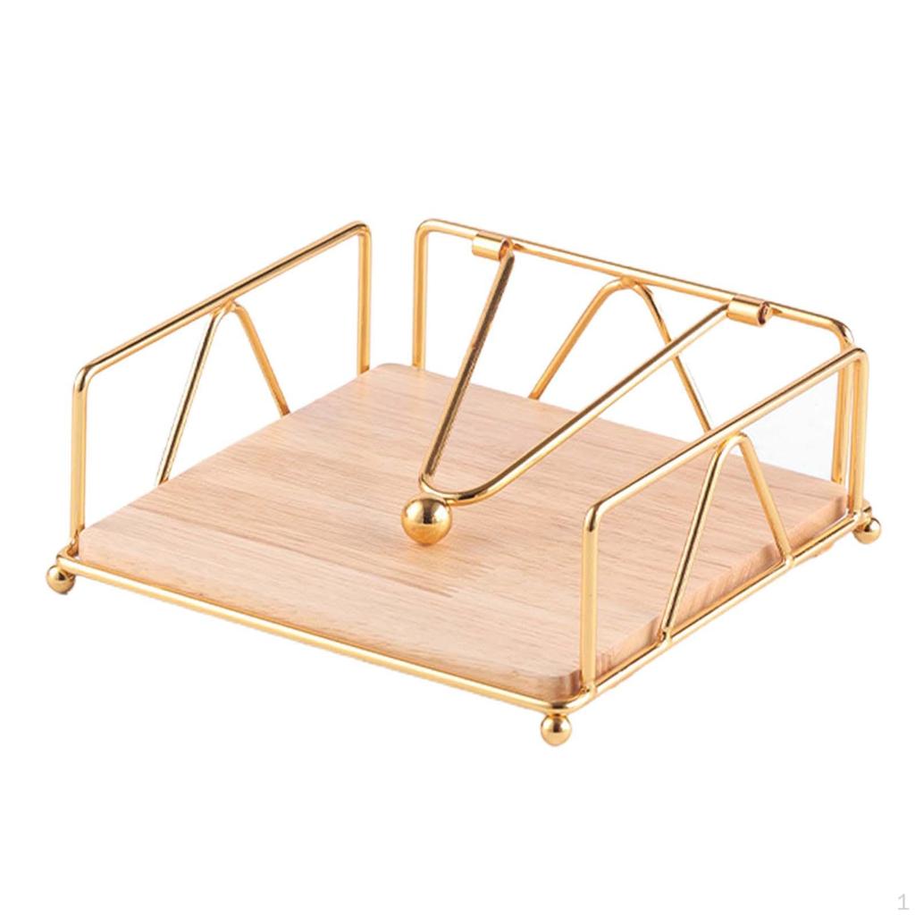 Chic Wooden Base Tissue Rack for Elegant Dining Room Organization