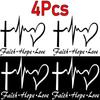 FAITH HOPE LOV E Stickers Personalized Creative Car Stickers Cars Glass Self-Adhesive Decals Auto Decoration Accessories
