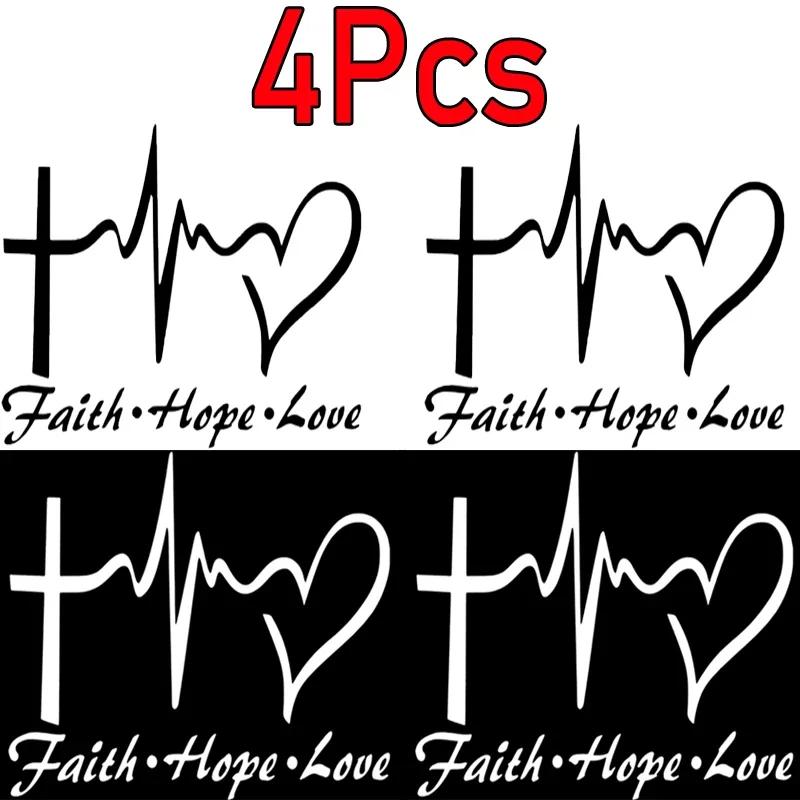 FAITH HOPE LOV E Stickers Personalized Creative Car Stickers Cars Glass Self-Adhesive Decals Auto Decoration Accessories