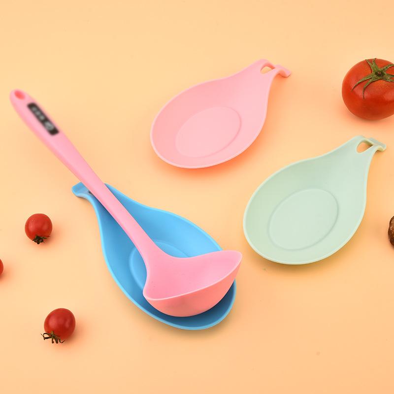 Spoon Rest, Silicone Heat-Insulating Spoon Rest, Spatula Holder, Heat-Resistant Cutlery Placemat Tray, Kitchen Tools