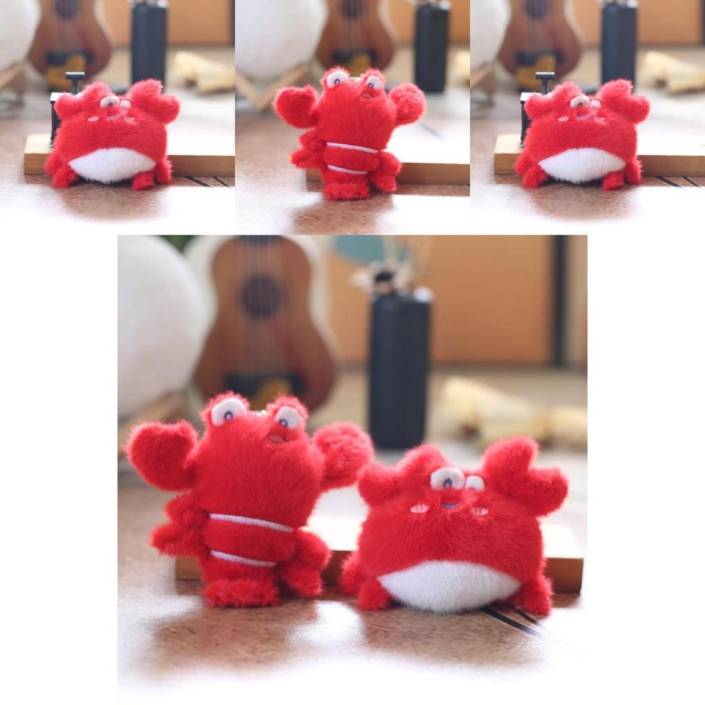 Plush Lobster Keychain With Soft Short Pile For Bag Decor And Gift