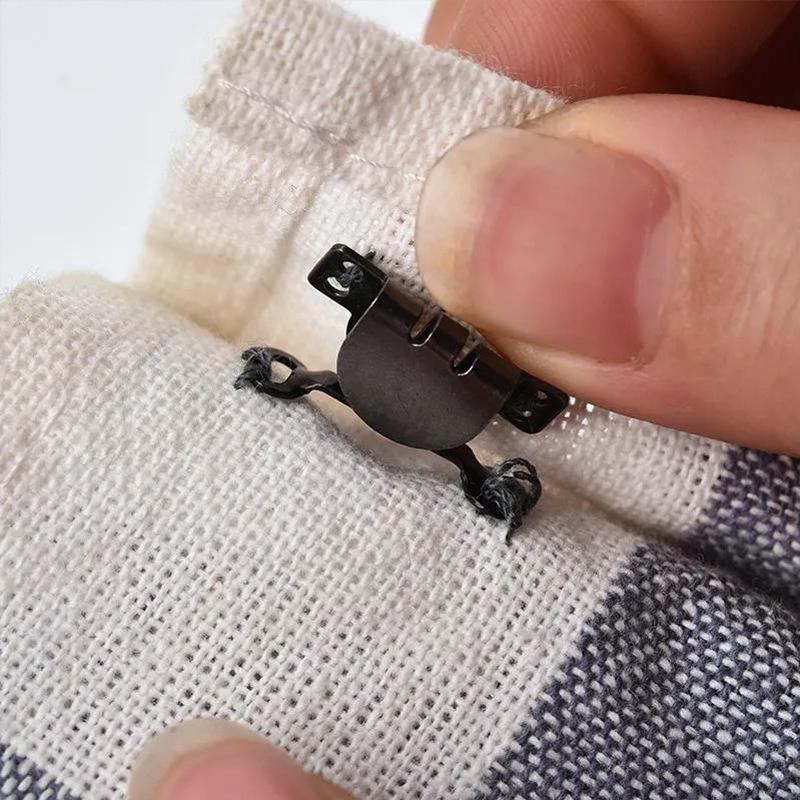 10Set Metal Trousers Suit Pants Hook Button Skirt Invisible Hooks And Eyes Closure Fastening Buckle Diy Pants Adjustment Buckles