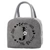 Travel Portable Food Thermal Insulated Children Picnic Waterproof Oxford Zipper Breakfast Thermal Bag Garland Letter Pattern Bag