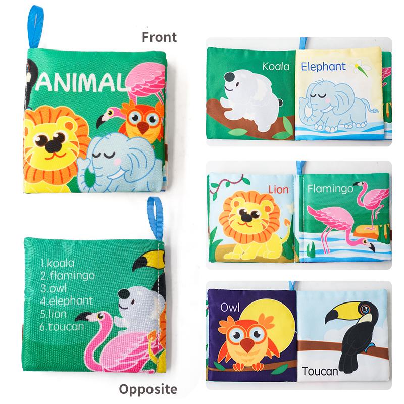 Soft Infant Cloth Book Colourful Baby Learning Featuring Touch & Crinkle Sounds Early Education Toys YY18 (1pc)