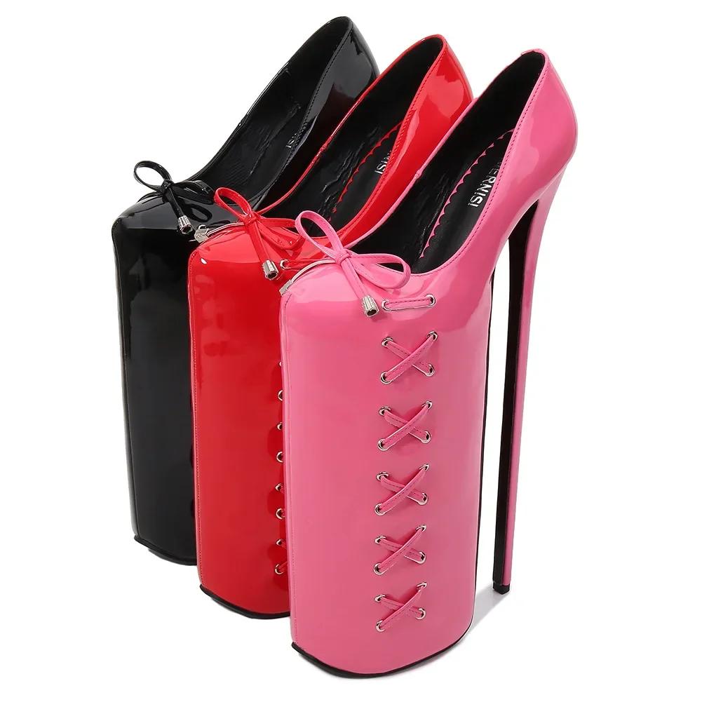 Fashion fashion single shoe women 2024 new shallow rhinestone waterproof platform sexy 30 cm high heels women's shoes