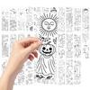 32pcs, Coloring Halloween Bookmarks, suitable for back-to-school season, Christmas, Halloween, teachers, readers, and birthdays.