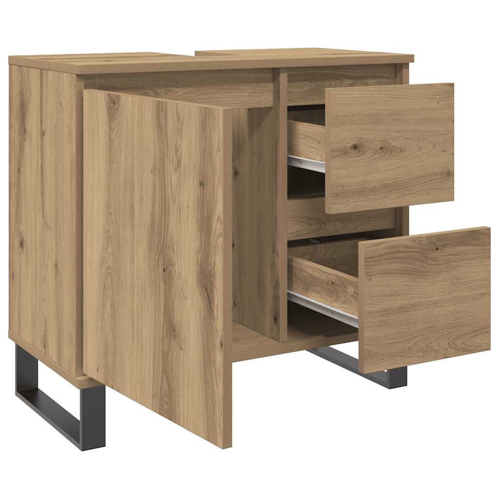 Artisan Oak Washbasin Cabinet 65 x 33 x 60 cm Particleboard