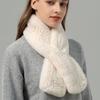 Otter Rabbit Scarf Women's Temperament Versatile Cute Neck Pad Thickened Warm Scarf Reversible Real Wool Woven Fur Collar
