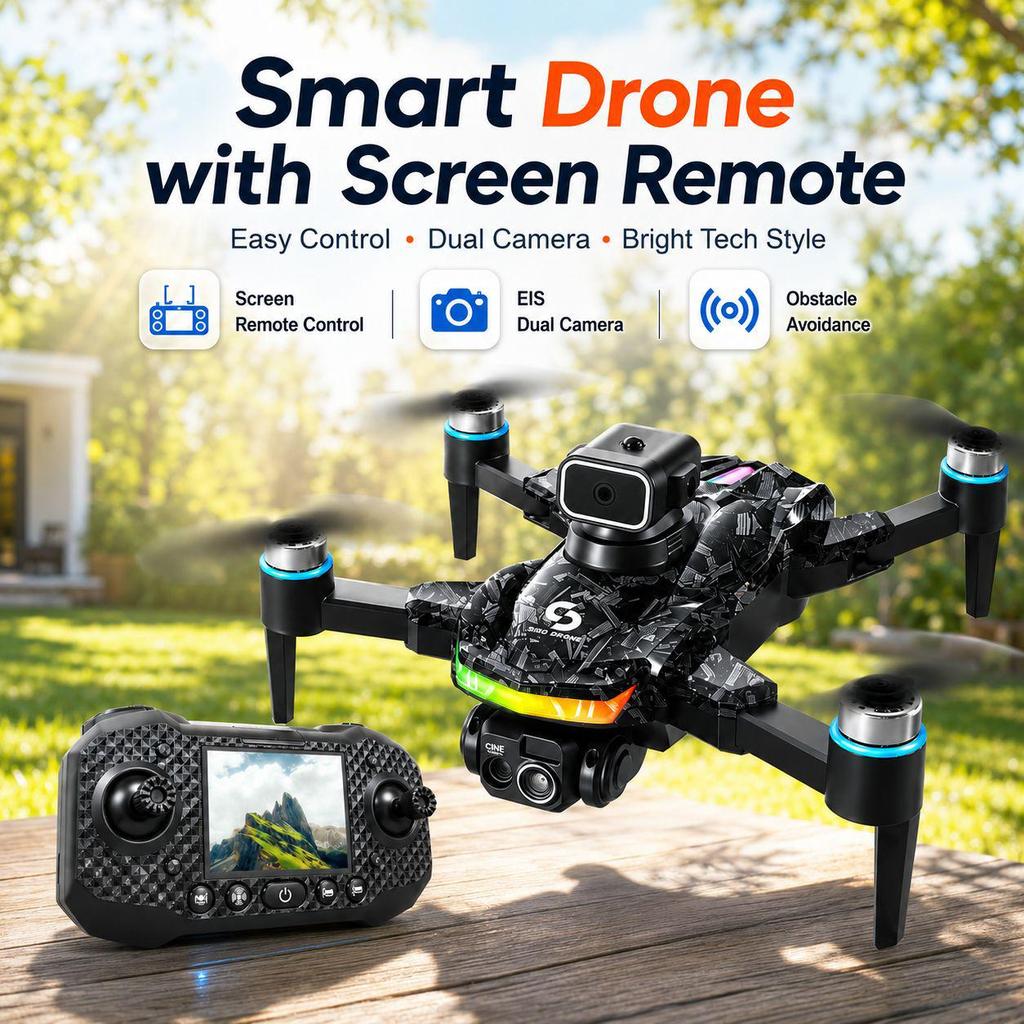 S160 Dual Camera Drone with Obstacle Avoidance and Screen