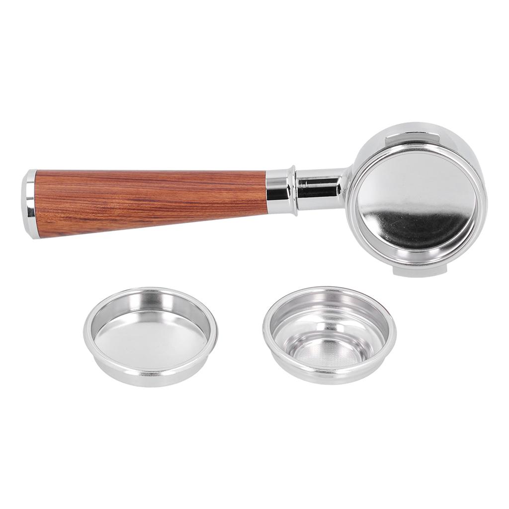 58MM Coffee Machine Handle Bottomless Filter Holder Portafilter Coffee Maker Parts AccessoryRed Rosewood