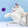 2pcs Interactive Cat Toy with Plush Balls,Metal Spring Teaser Wand & Suction Cup Base - Colorful,Durable Design for All Breeds