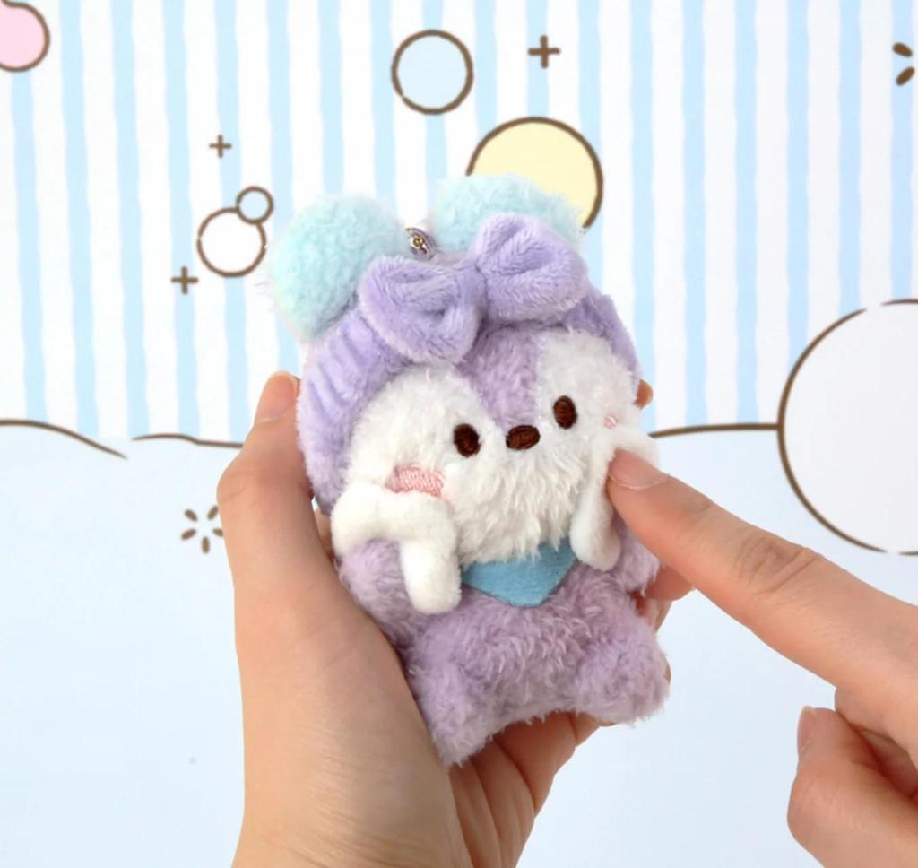 BT21 - BATH TIME KEYRING DOLL, Authentic Official Goods, 75 X 45 X 90(mm), KPOP, KBeauty, Free Samples