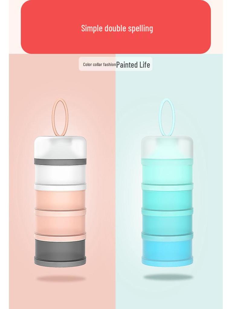 MillyMally Portable Milk Powder Box: Large Capacity, Mini Compartment for Baby Outings.