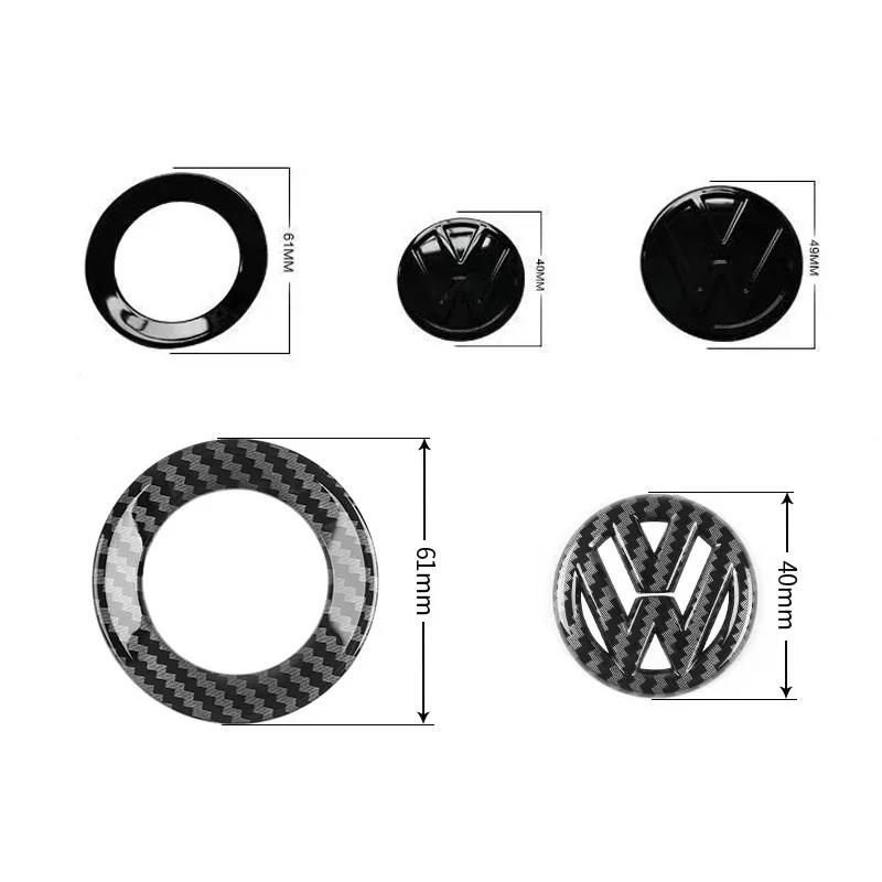 qwe3For VOLKSWAGEN VW Car Interior Steering Wheel Emblem Badge Stickers Accessories For Volkswagen GTI R-Line R Polo T5 Golf Passat
