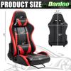 Dardoo Racing Car Game Bucket Cockpit Racing Car Wheel Mount Chair Electronic Gaming Chair with Adjustable Double Slide Adaptive Game Simulator Red