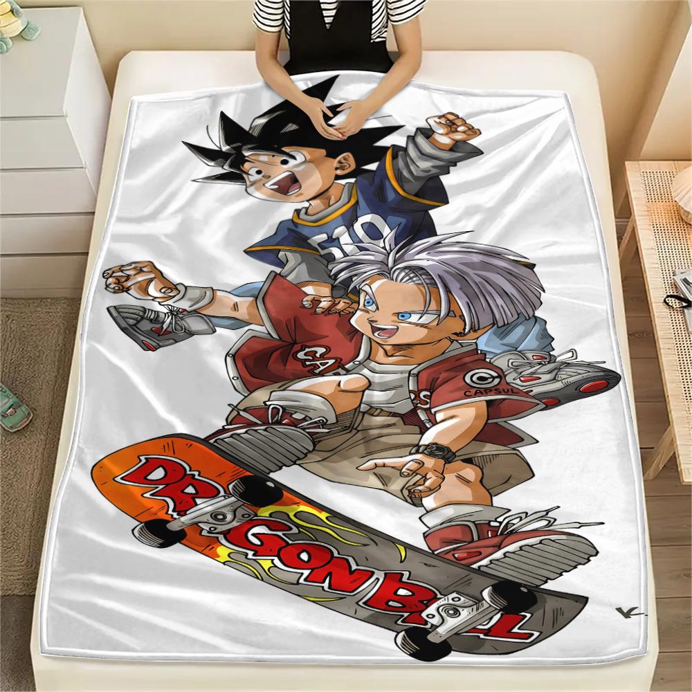 Dragon Ball veikėjo spaudinio flanelinis pledas Aukštos kokybės Patogus visais metų laikais Namų dekoras Šiluma ir jaukumas Puikiai tinka Kalėdų dovanoms