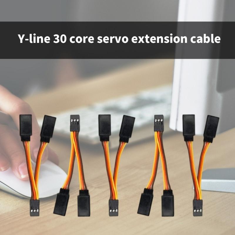 Pack of 5 30Core Short Servo Y Connectors Cables 5cm for Servo JR Futabas Helicopter Remote Controls Devices