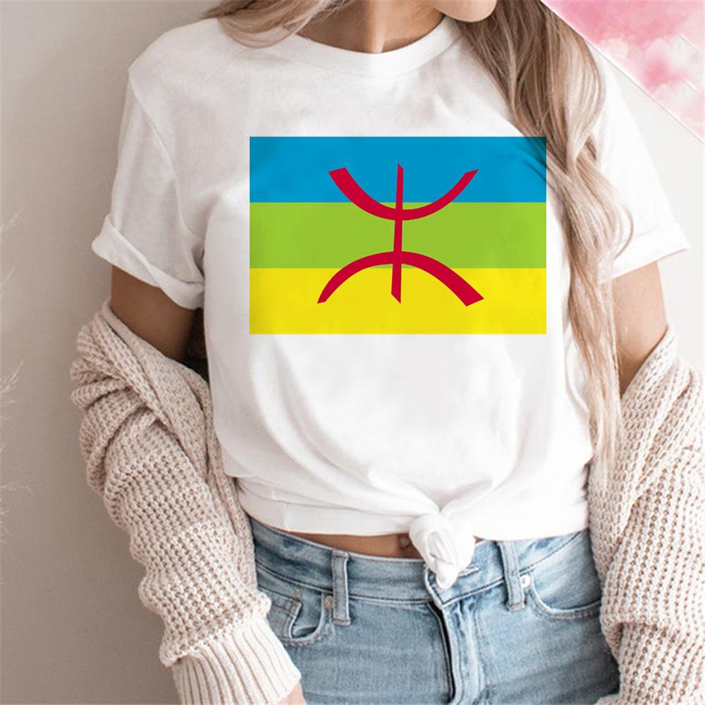 Amazigh T-shirts Women Graphic Streetwear Summer Tee Female Harajuku Japanese Anime Clothing