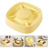 Yellow Plastic Divided Pet Food Bowl for Feeding 4Pcs Small Dog Bowls