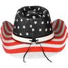 American Flag Western Cowboy Style Jazz Hat Retro Fashion Western Cowboy Hat Outdoor Travel Hat Casual