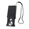 Jewelers Loupe Magnifier with LED Light UV Acrylic Lens Portable 30X 60X Pull Type Jewelry Eye Loop