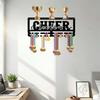 Wrought Wall Mounted Rack with Hooks - Award Display and for Medals, Ribbons, Keys - JH26157
