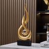 Modern Abstract Art Table Decoration,Resin Gold Statue Modern Ornaments for Living Room Great Gift Idea Home Decor 5 * 2.5 * 10.5 inch,Home