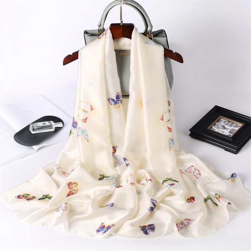 New Sunscreen Scarf for Women New Silk Satin Versatile Summer Sunscreen Silk Scarf Mother's Day Gift