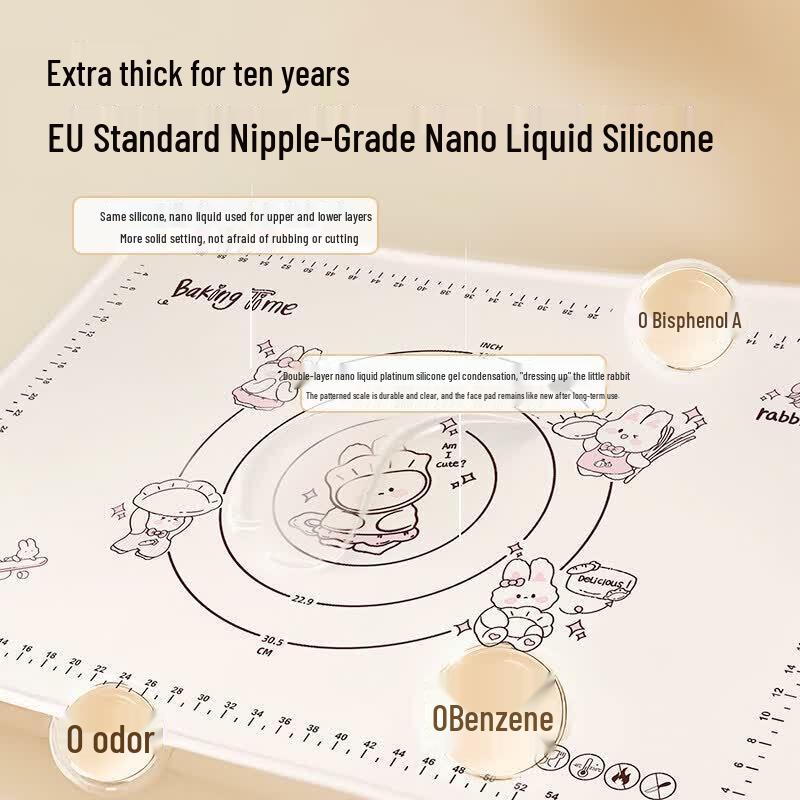 Thickened Food-Grade Silicone Dough Kneading Mat
