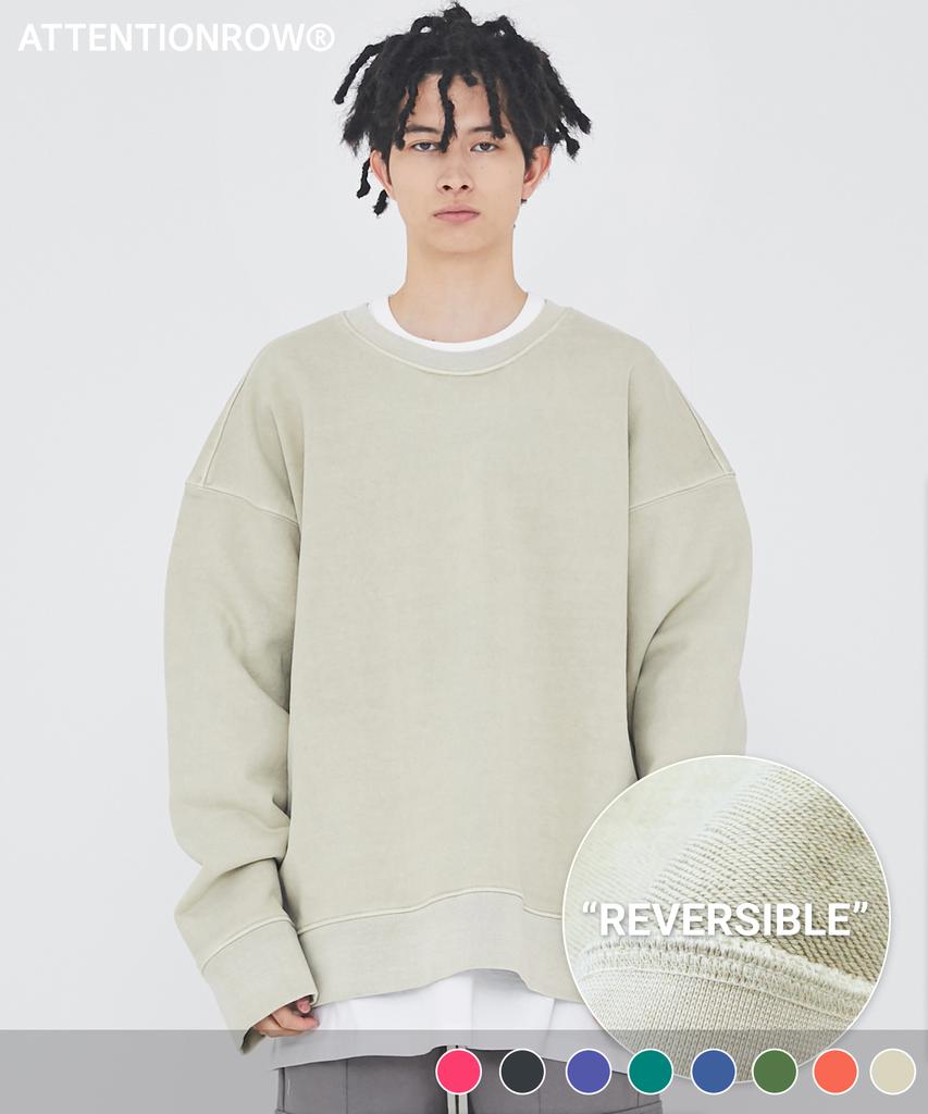 ATTENTIONROW Loco Pigment Reversible Heavy Sweatshirt (9 Colors) (Type A)