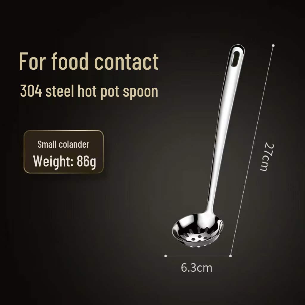 Thickened 304 Stainless Steel Slotted Spoon & Large Soup Ladle Set with Long Handle for Kitchen.