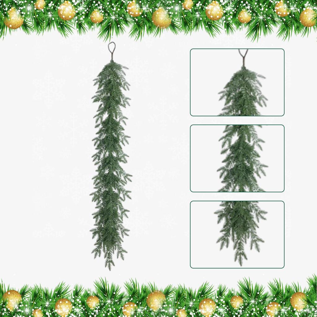 Artificial Christmas Garland Ornament, Realistic PE Table Centerpiece, Multifunctional Wall
