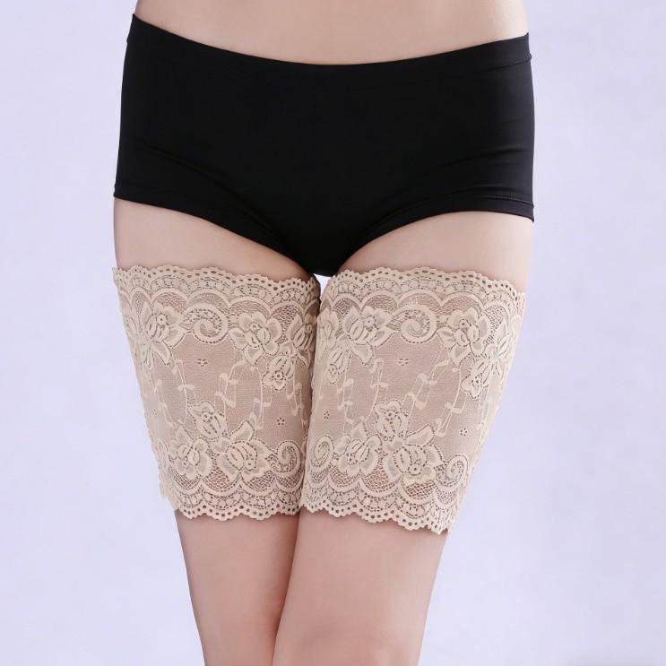 Spitzen-Oberschenkelbänder Anti-Scheuer-Beinbänder Dehnbare Spitzen-Elastik-Oberschenkelbänder für Damen Bequeme Passform Atmungsaktives Gewebe Weiches Material