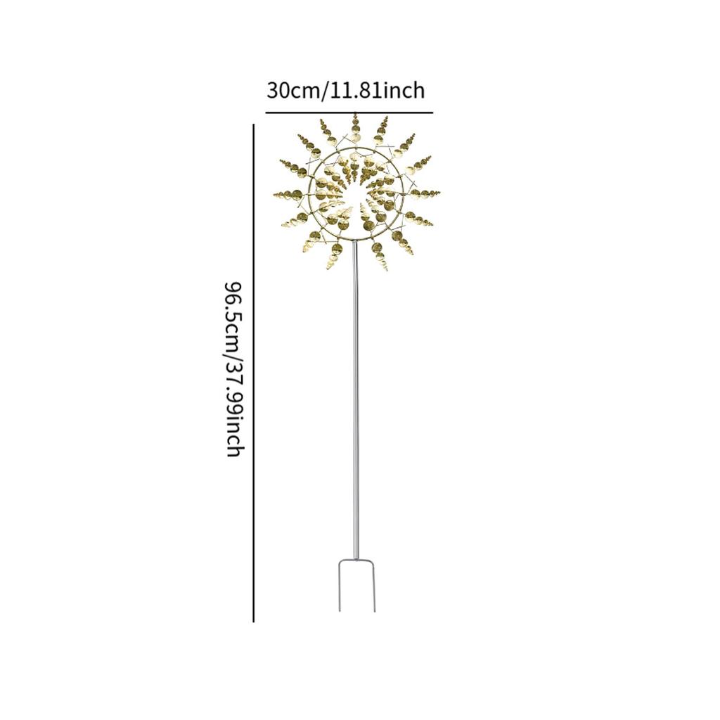 Metal Windmill Spinner Yard Art Outside Garden Stake Park Rotatable for Outdoor Backyard Landscape Street Pathway Patio Decor