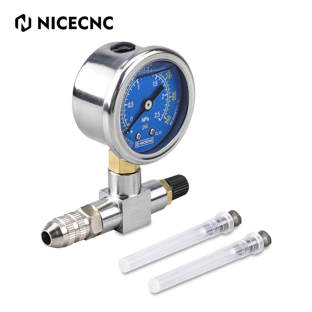 Universal UTV Shock Suspension Pressure Gauge Nitrogen Filling Needle Tool for Yamaha Raptor Polaris RZR CanAm Mavericks X3
