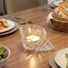 Thick Glass Sea Shell Tea Light Holders Clear Conch Shape Votive Candle Cup For Dining Table Centerpieces Decoration